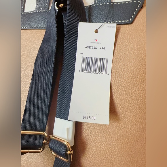 Tommy Hilfiger White Greige Liv II Flap Women Backpacks - Picture 3 of 9